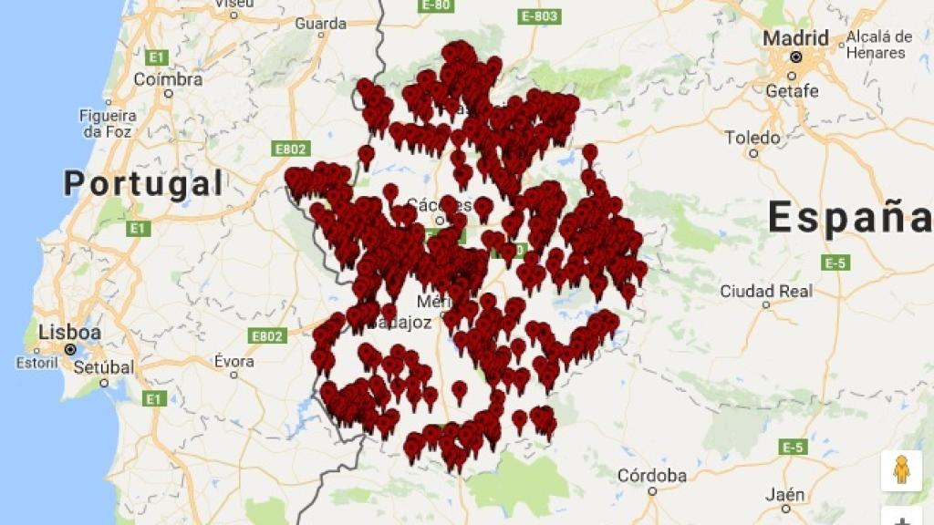 Focos de seca detectados en Extremadura.