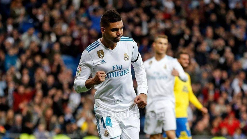 Casemiro hace el primer gol contra Las Palmas