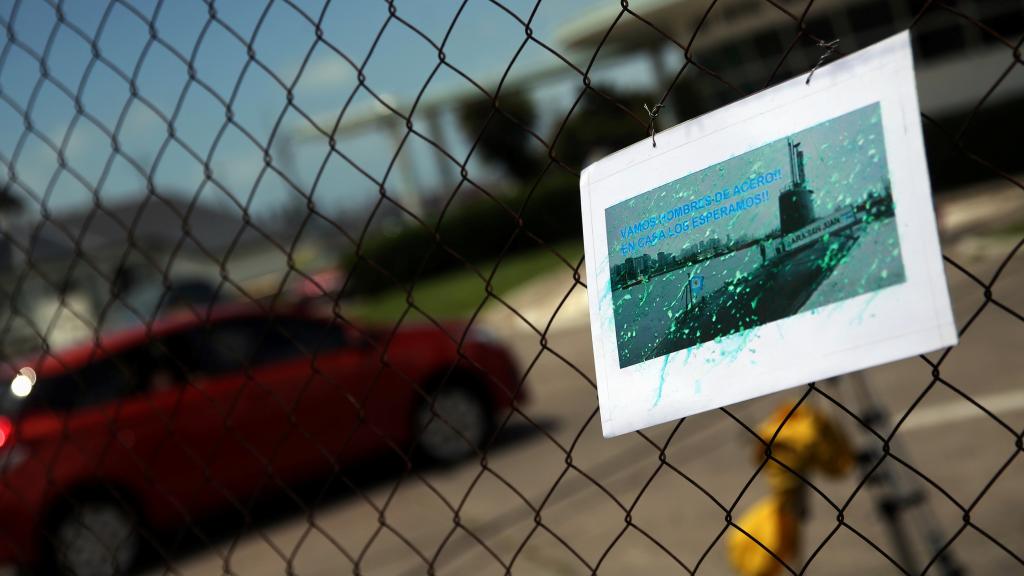 La foto del submarino desaparecido en la base naval donde se esperaba su llegada