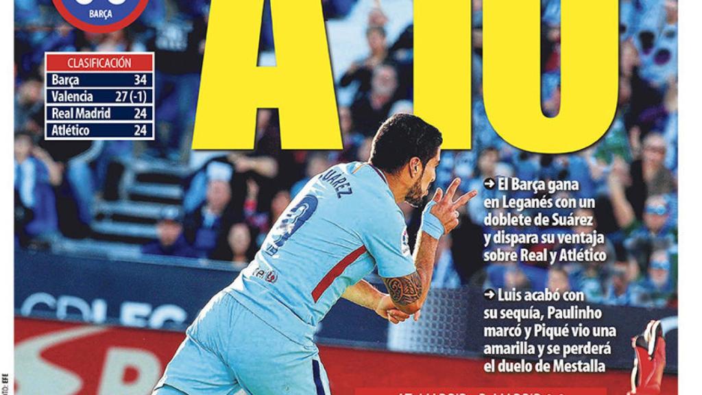 Portada Mundo Deportivo (19/11/17)