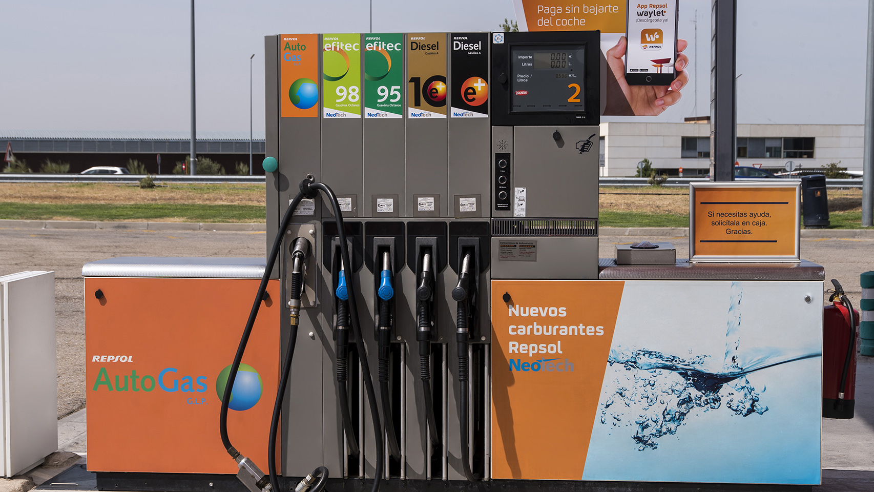 Una estación de servicio de Repsol con autogás.