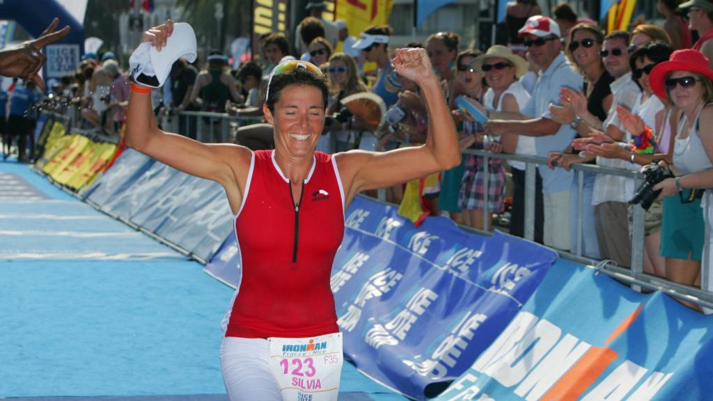 Silvia Tremoleda al llegar a la meta.