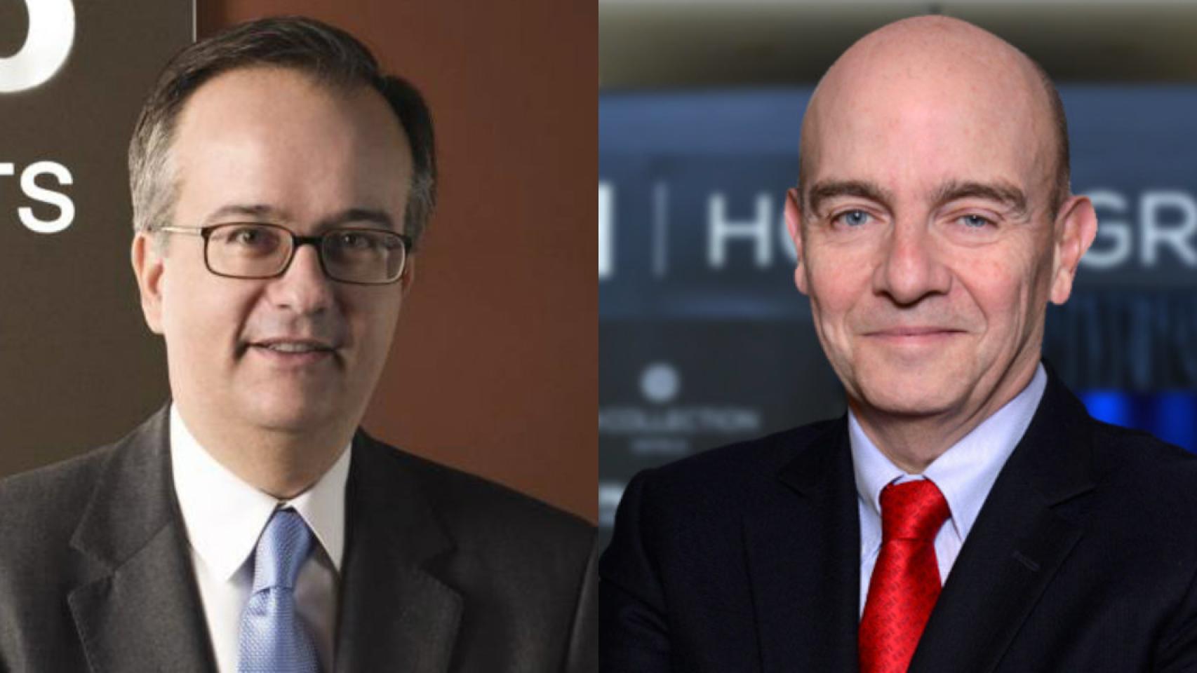 Pedro Simón Barceló y Ramón Aragonés, CEO de NH.