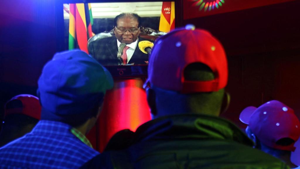 Mugabe, durante su discurso.