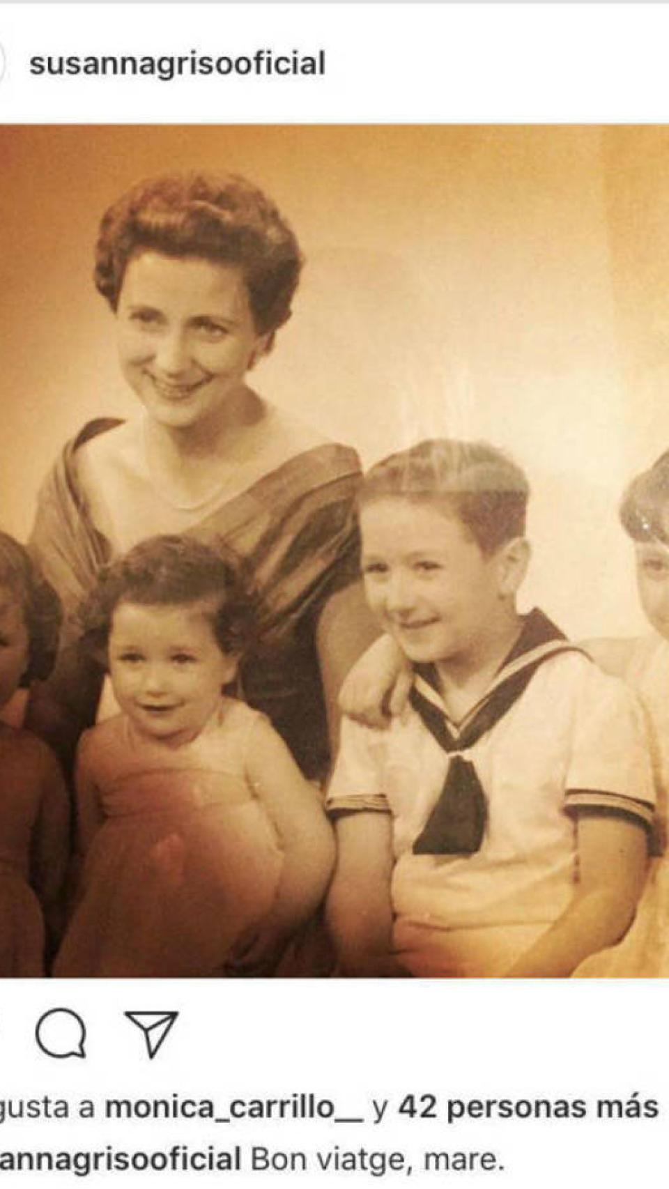 El emotivo mensaje de Susanna a su madre