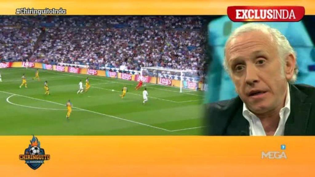 Inda, en El Chiringuito. Foto: Twitter (@elchiringuitotv)