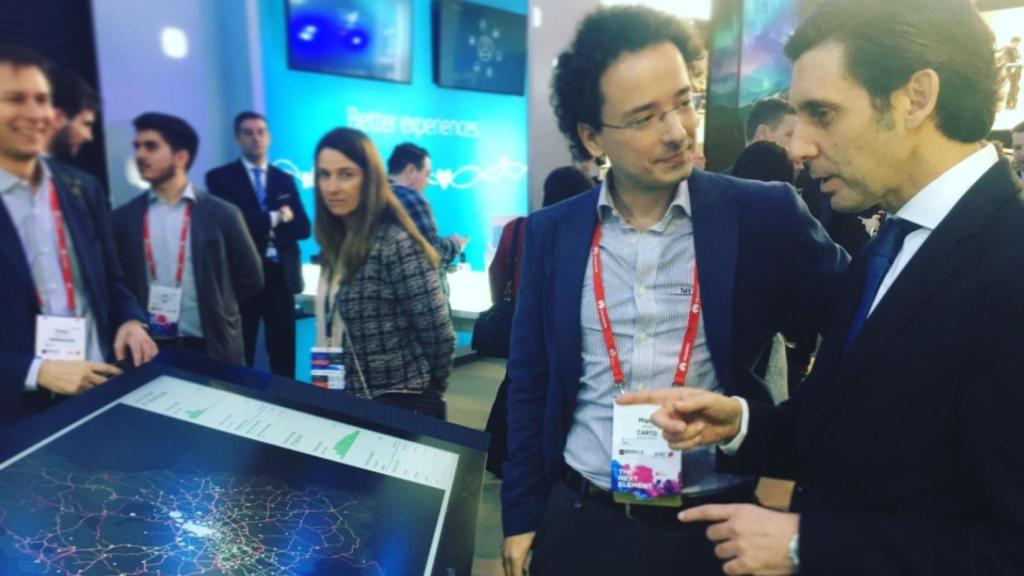 Arias y Pallete durante el último Mobile World Congress de Barcelona.