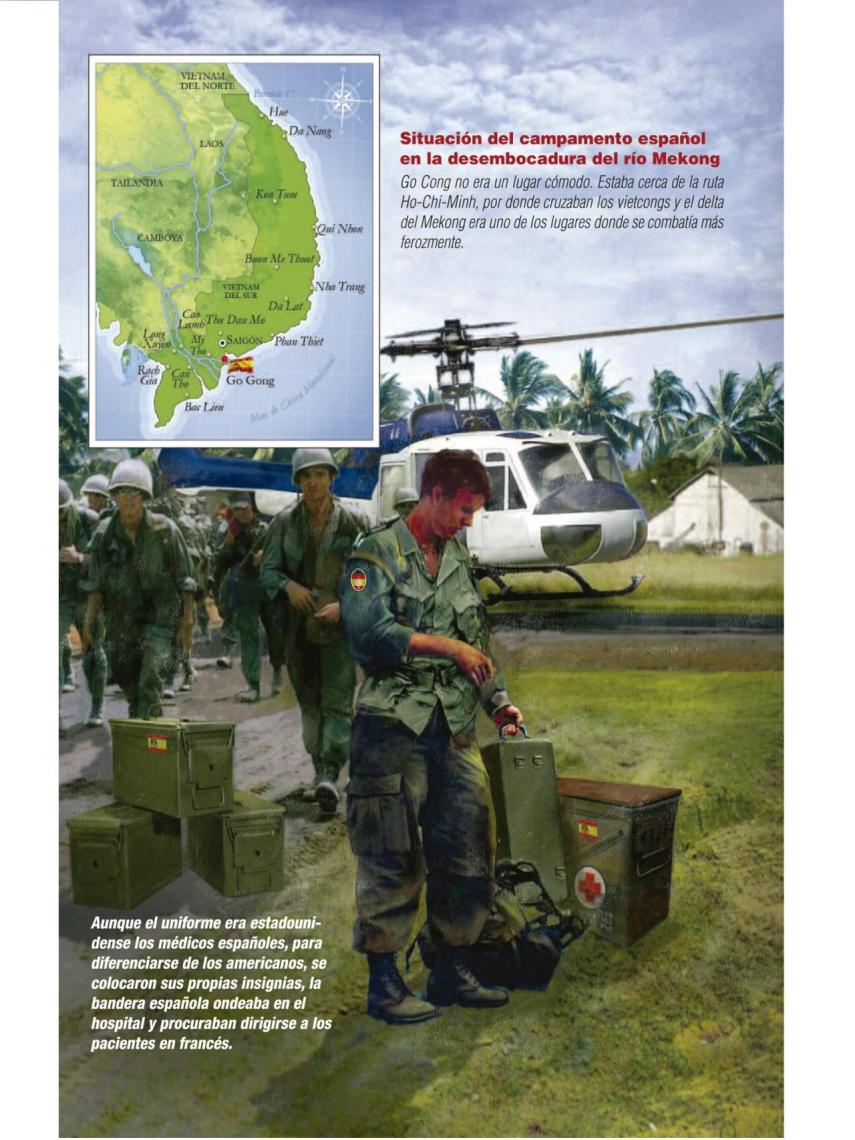 Infografía del despliegue español en Vietnam.