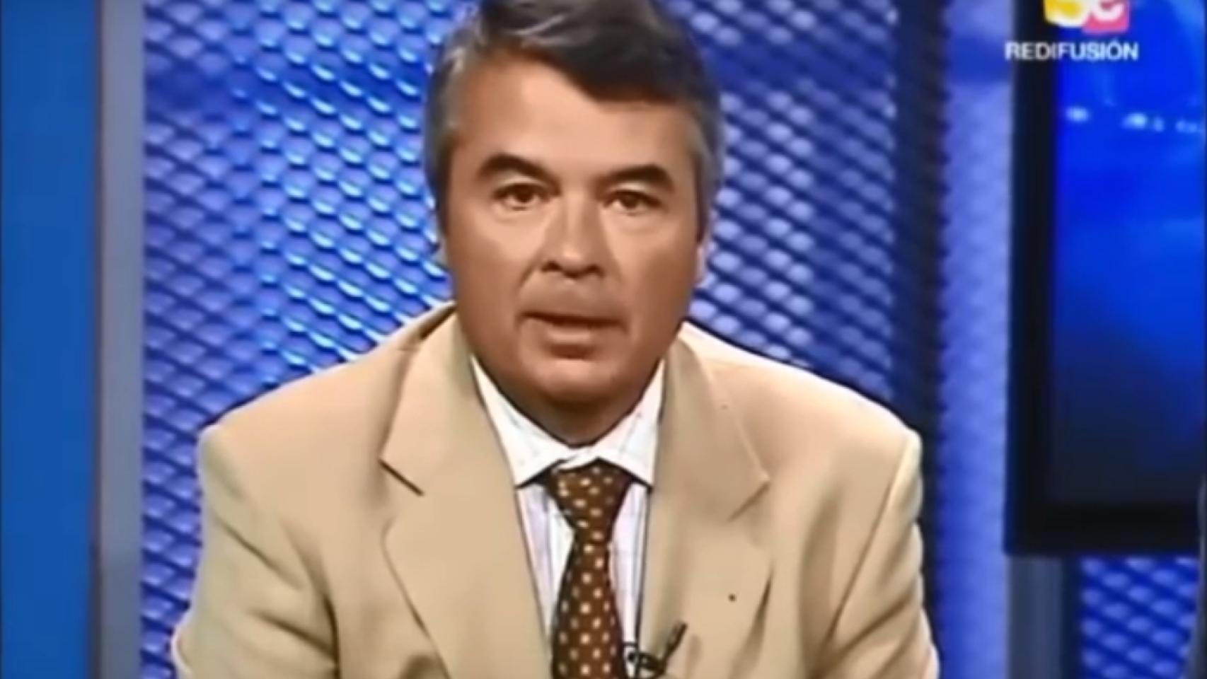 Agustín Martínez durante una de sus participaciones en una tertulia deportiva en Tele Sevilla.