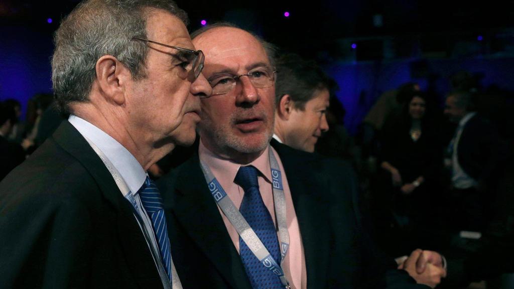 Rato junto al expresidente de Telefónica que le fichó, César Alierta.