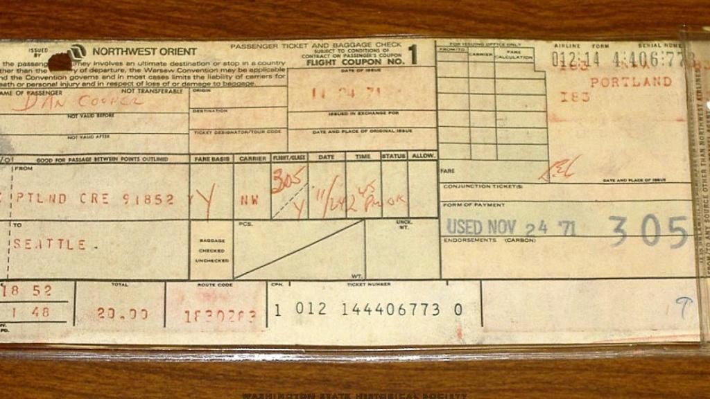 Billete usado por DB Cooper.