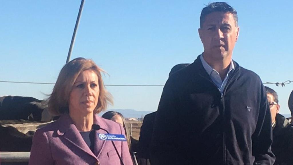 Cospedal y Albiol en el acto del PP en Lleida.