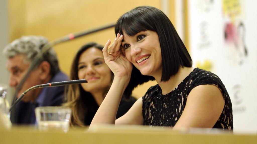 Irene Villa durante una conferencia.