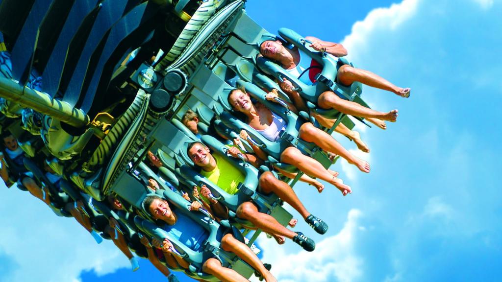 Una de las atracciones del Parque de Atracciones de Madrid.