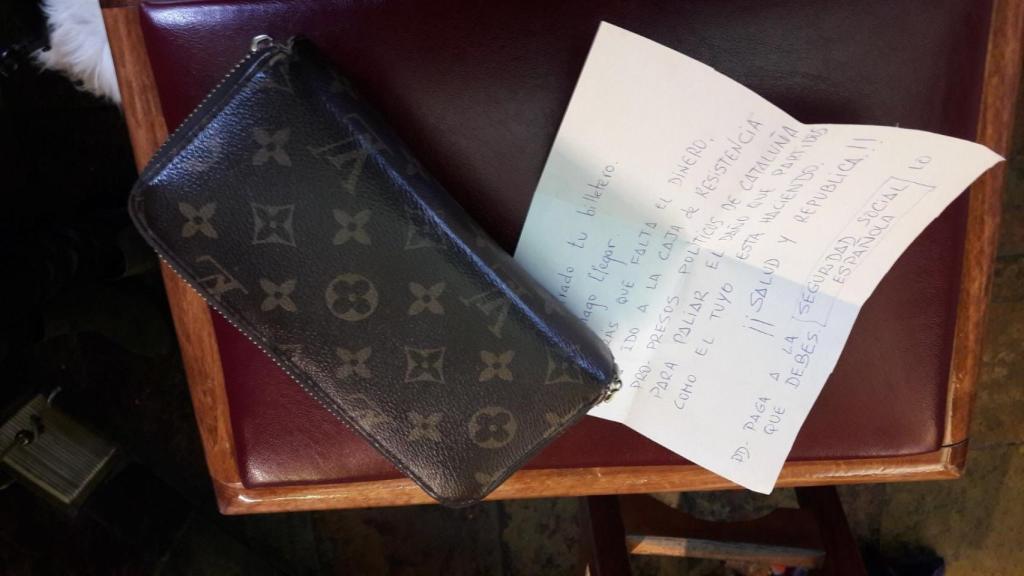 La  nota aseguraba que el autor del hurto destinaría lo robado a “los presos políticos” catalanes.