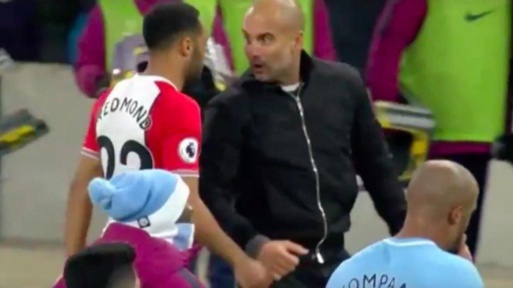 La acalorada discusión de Guardiola con Redmond