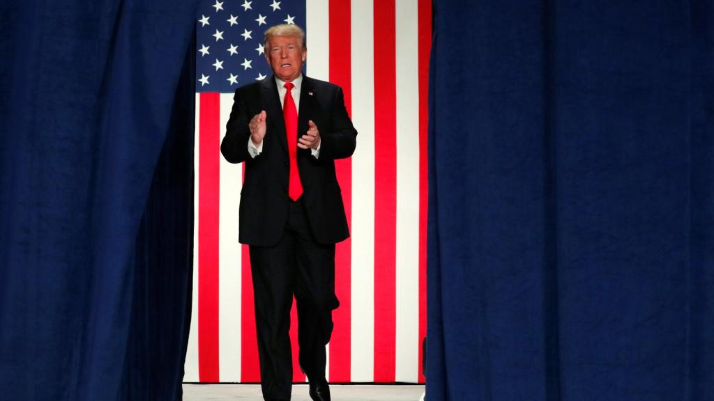 Trump durante un acto en Misuri sobre la reforma fiscal