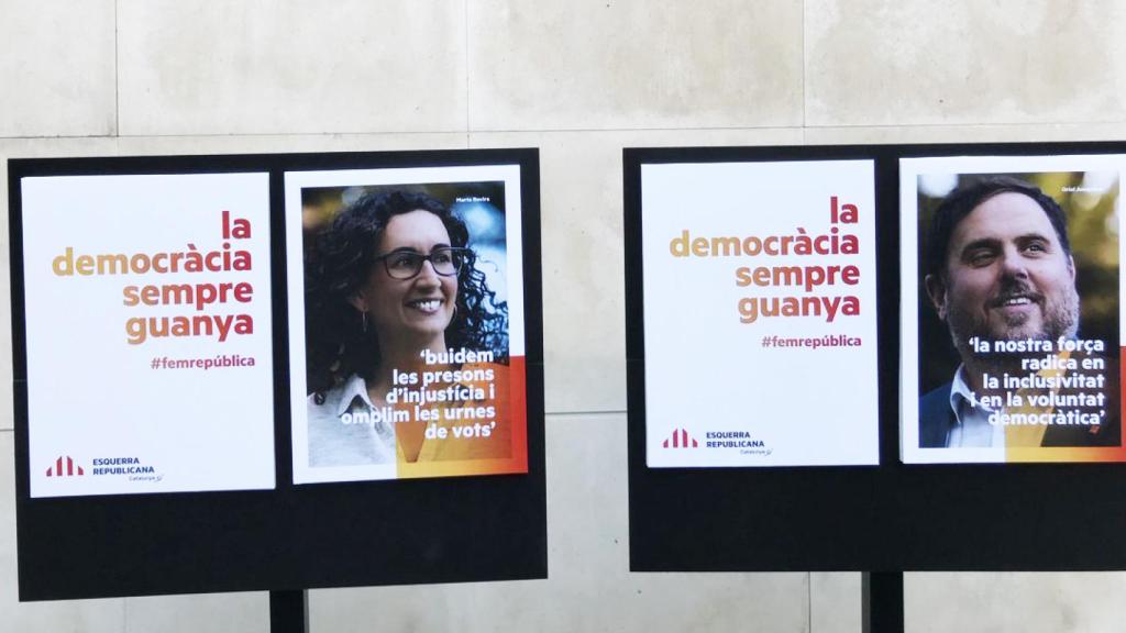 Presentación de los carteles electorales de ERC