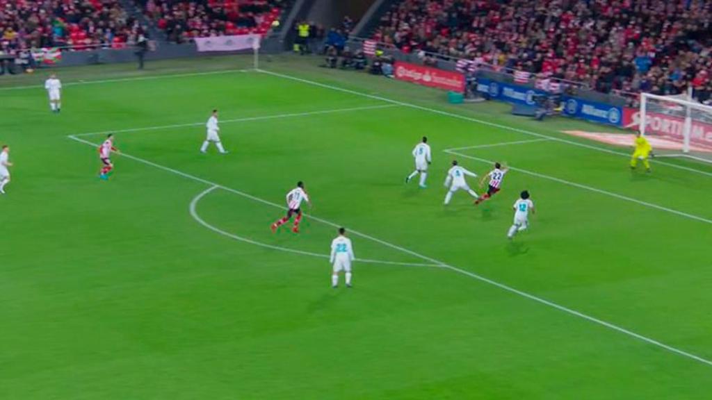 El Athletic reclamó penalti de Sergio Ramos a Raúl García