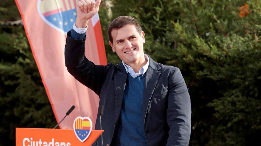 Rivera en el acto de Cs celebrado en Badalona.