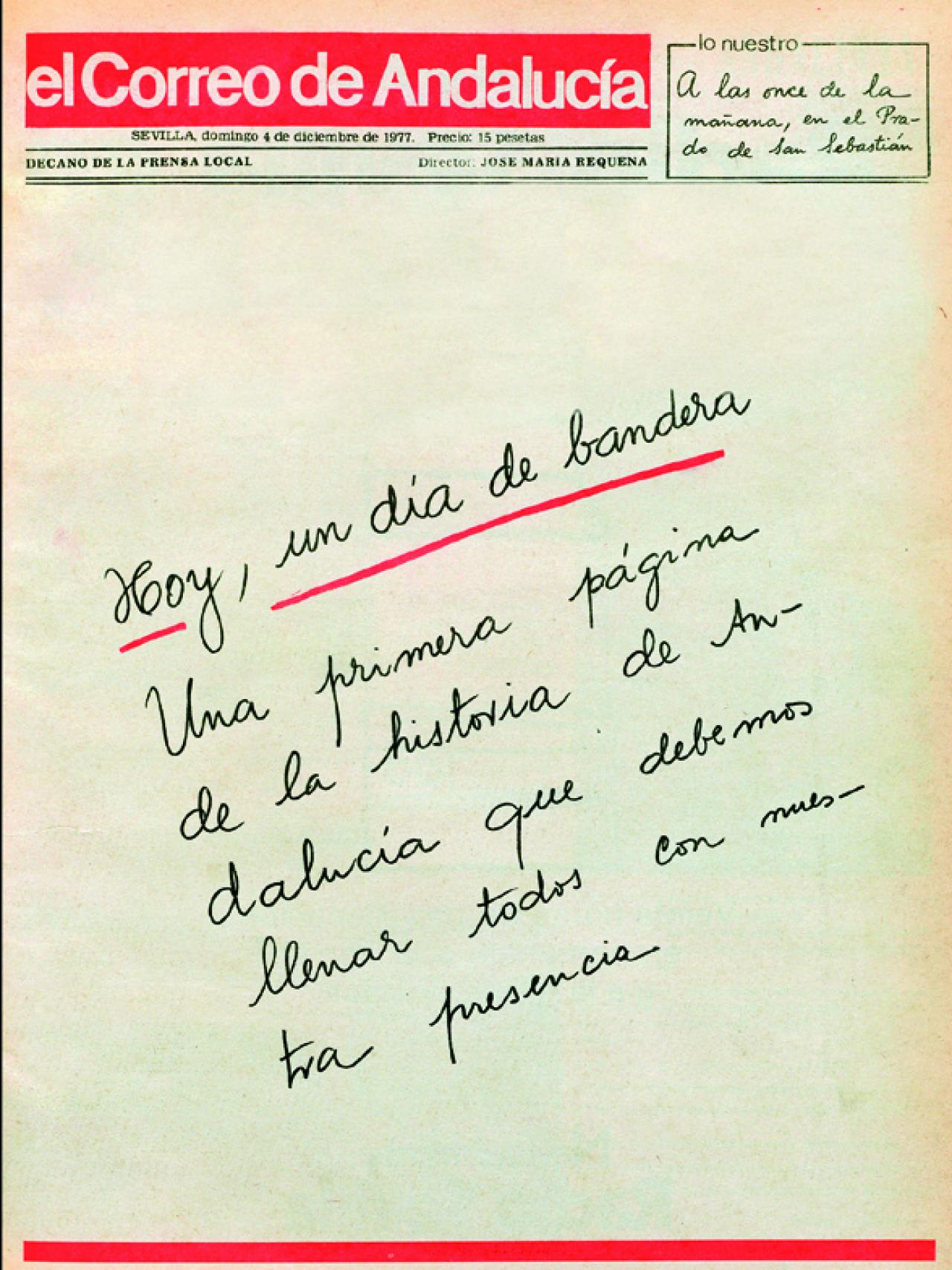 Portada de El Correo de Andalucía.