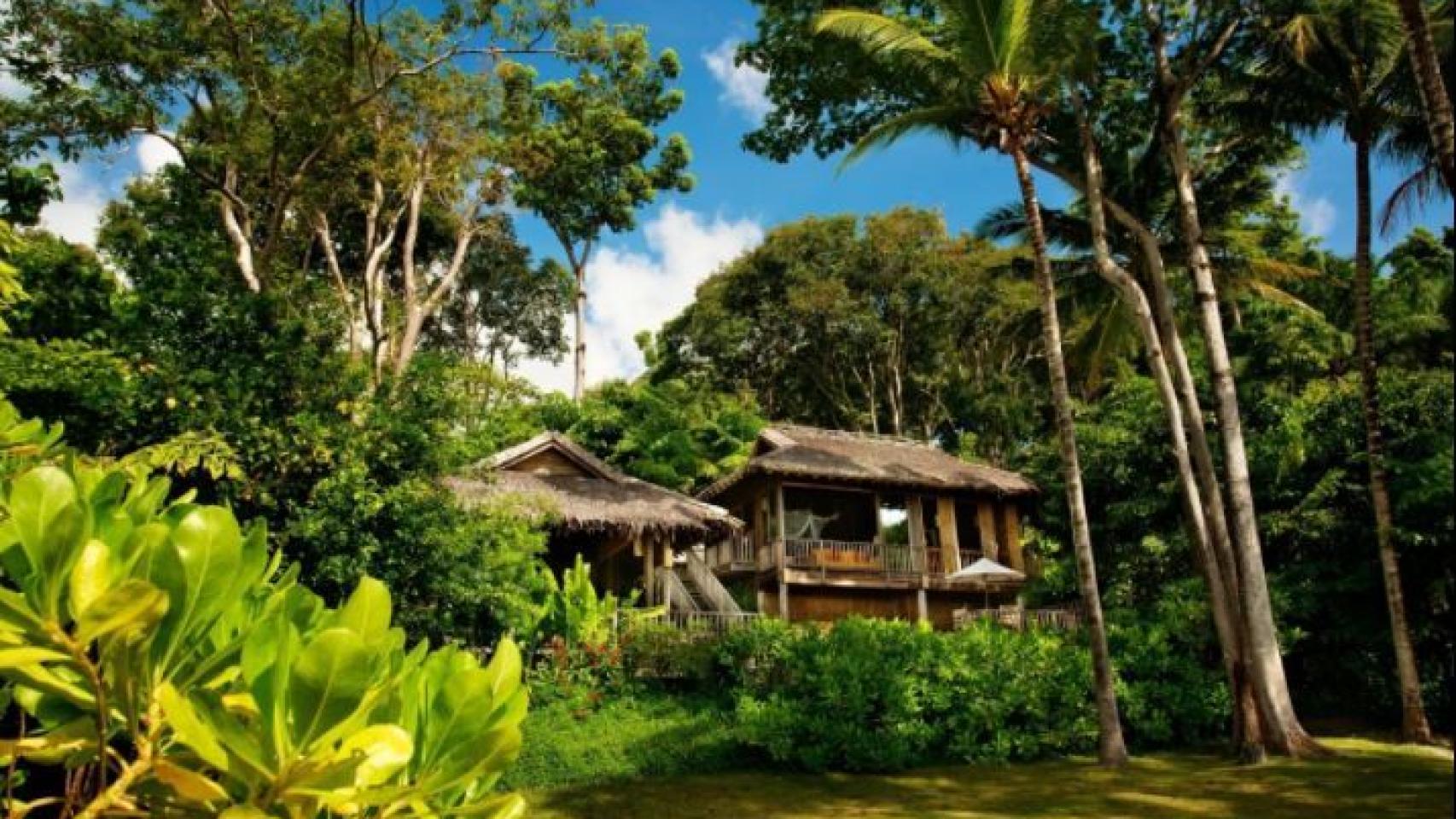 Las cabañas vistas desde fuera.