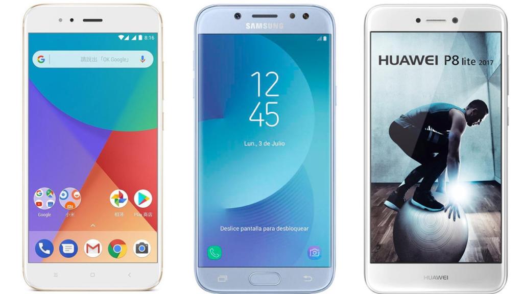 Samsung Galaxy J5 2017, Huawei P8 Lite 2017 o Xiaomi Mi A1: guía para comprar