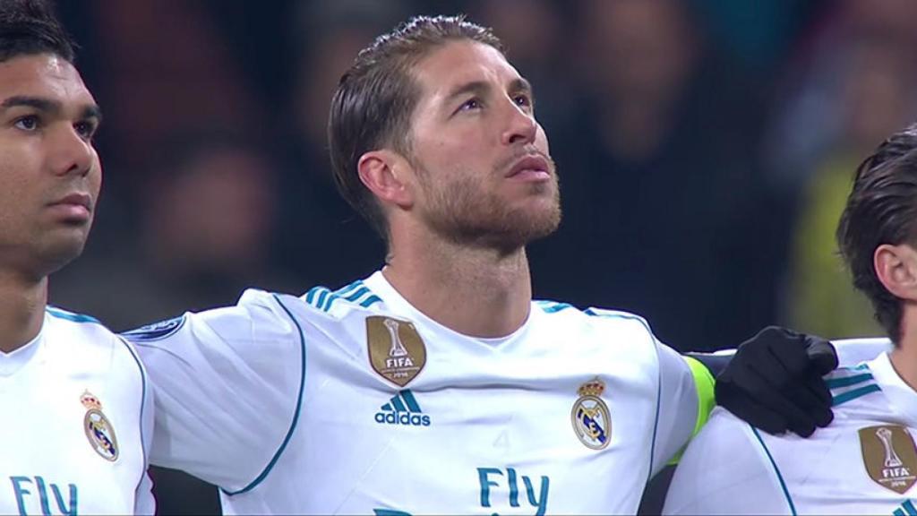 Sergio Ramos, sin máscara ante el Borussia Dortmund