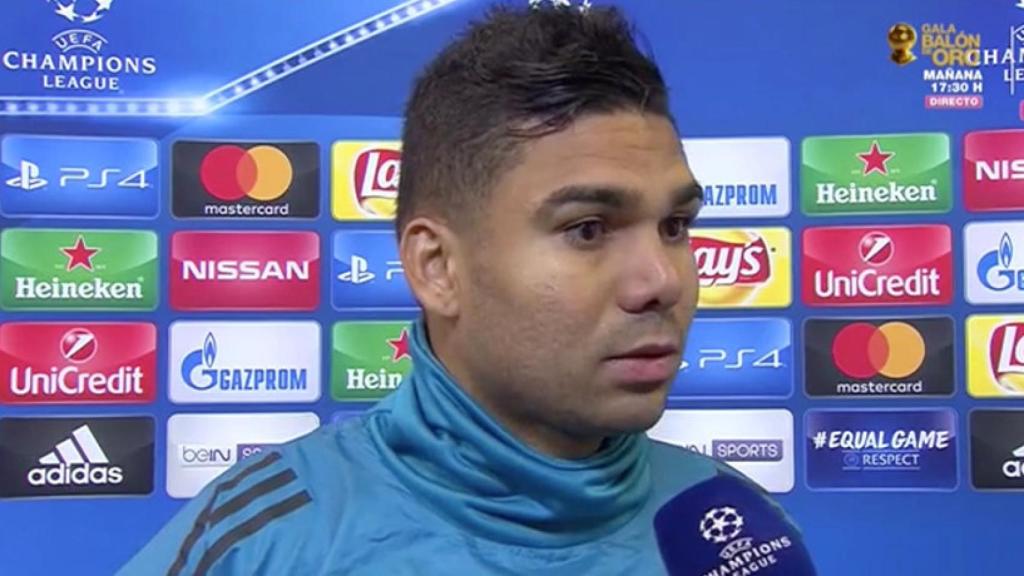 Casemiro, en zona mixta