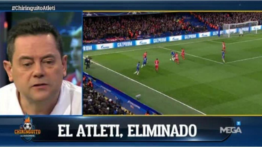 Roncero en El Chiringuito. Foto Twitter (@elchiringuitotv)