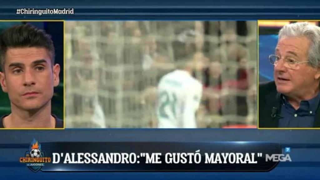 Álvaro Benito y Jorge D'Alessandro en El Chiringuito. Foto: Twitter (@elchiringuitotv)