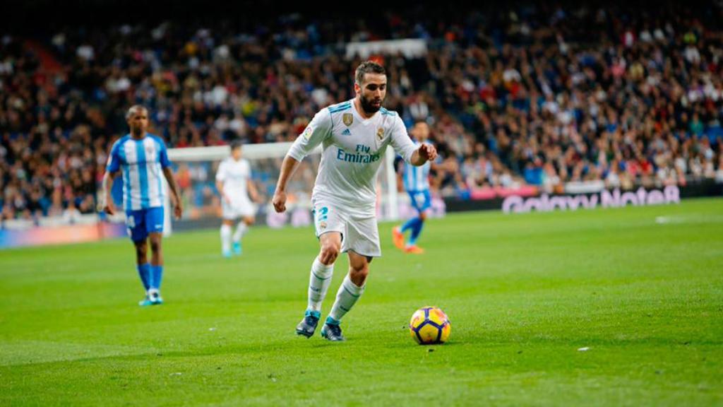 Dani Carvajal, ante el Málaga Foto: Manu Laya / El Bernabéu