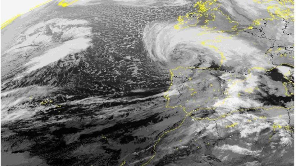 La borrasca profunda Klaus, que experimentó un proceso de ciclogénesis explosiva en 2009.