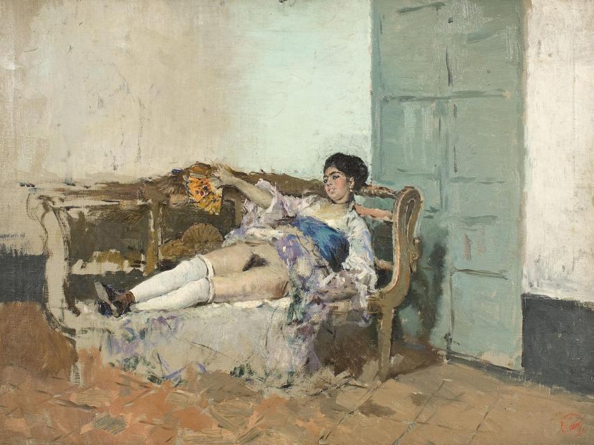 La gitana Carmen Bastián retratada por Mariano Fortuny, en el MNAC.