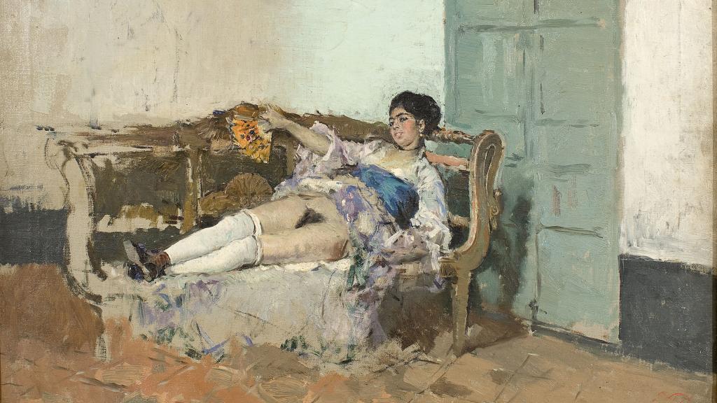 La gitana Carmen Bastián retratada por Mariano Fortuny, en el MNAC.