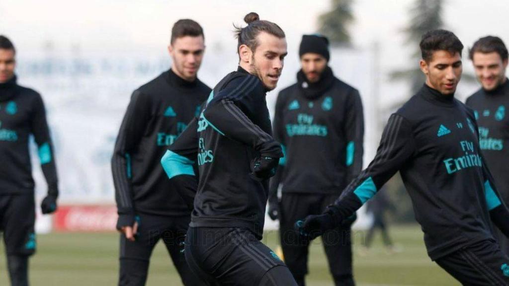 Bale entrena en Valdebebas