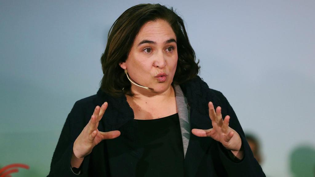 Ada Colau en un acto de CatComú-Podem.