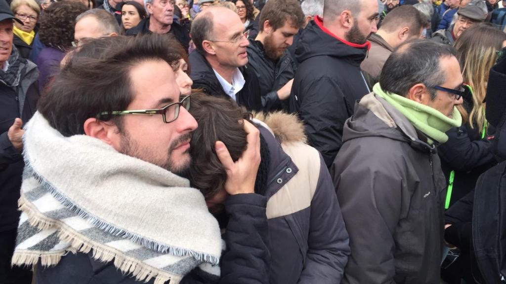 Algunos de los manifestantes.