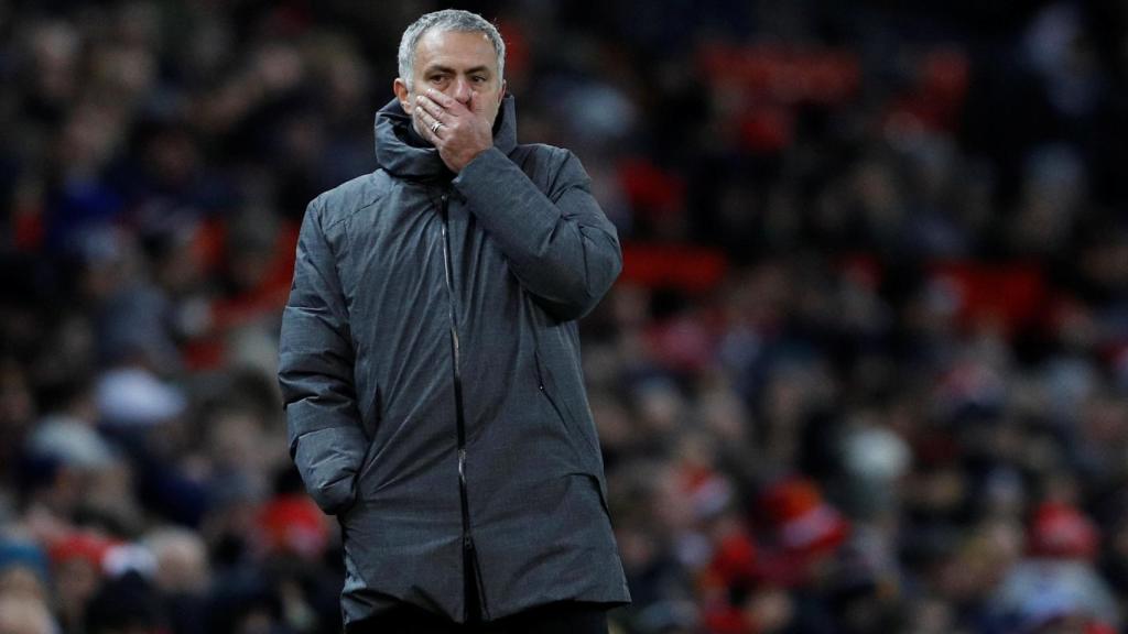 Mourinho, en el partido Manchester United - Manchester City.