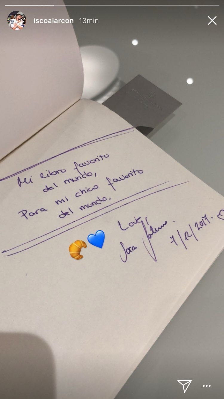 Isco muestra el último y más íntimo regalo de Sara Sálamo