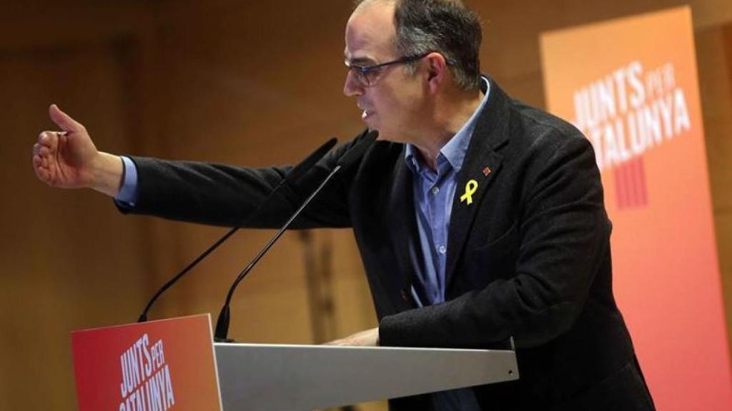Jordi Turull en un mitin electoral el pasado viernes./