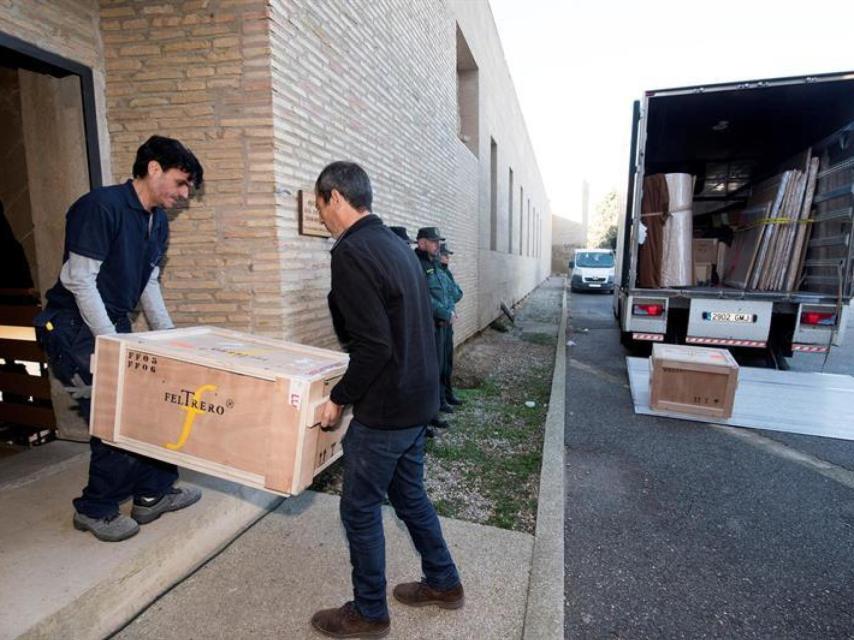 Las obras de Sijena llegan al Monasterio de la localidad aragonesa.