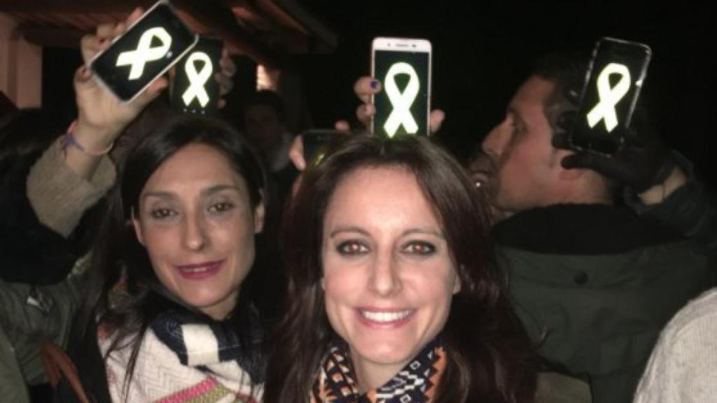 Andrea Levy, durante el escrache sufrido.