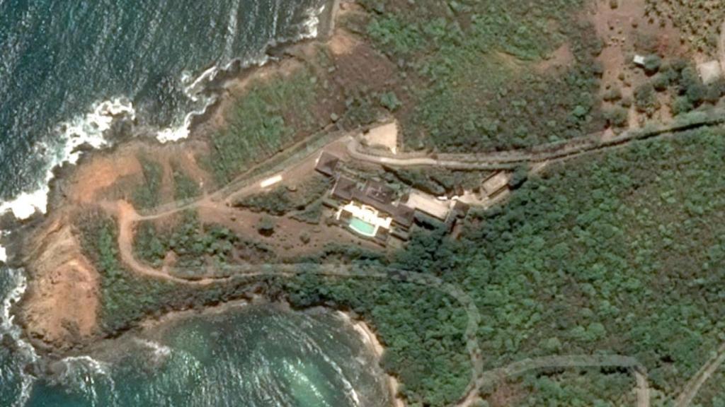 Vista aérea de la villa que ha reservado la pareja.