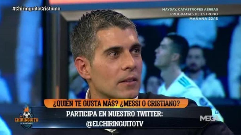 José Luis Sánchez en El Chiringuito. Foto: Twitter (@elchiringuitotv).