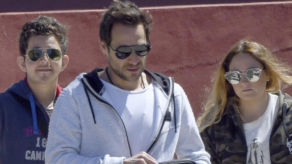 Antonio David con sus hijos David y Rocío.