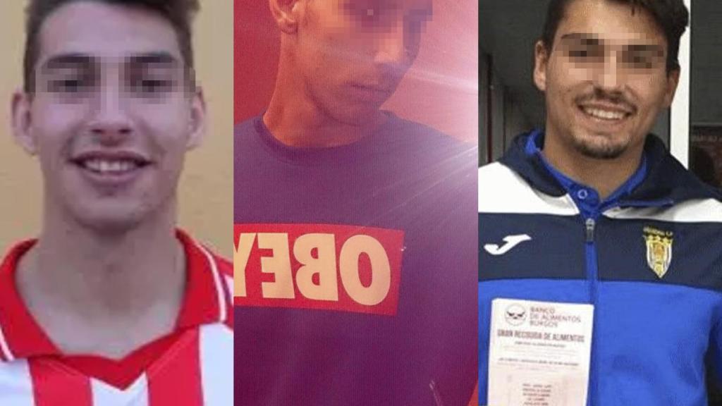 Lucho, Vito y Calvo, los tres futbolistas del Arandina detenidos.