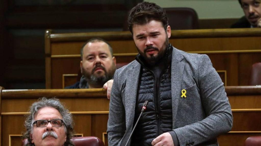 Rufián, en una sesión de control del Congreso de este año.