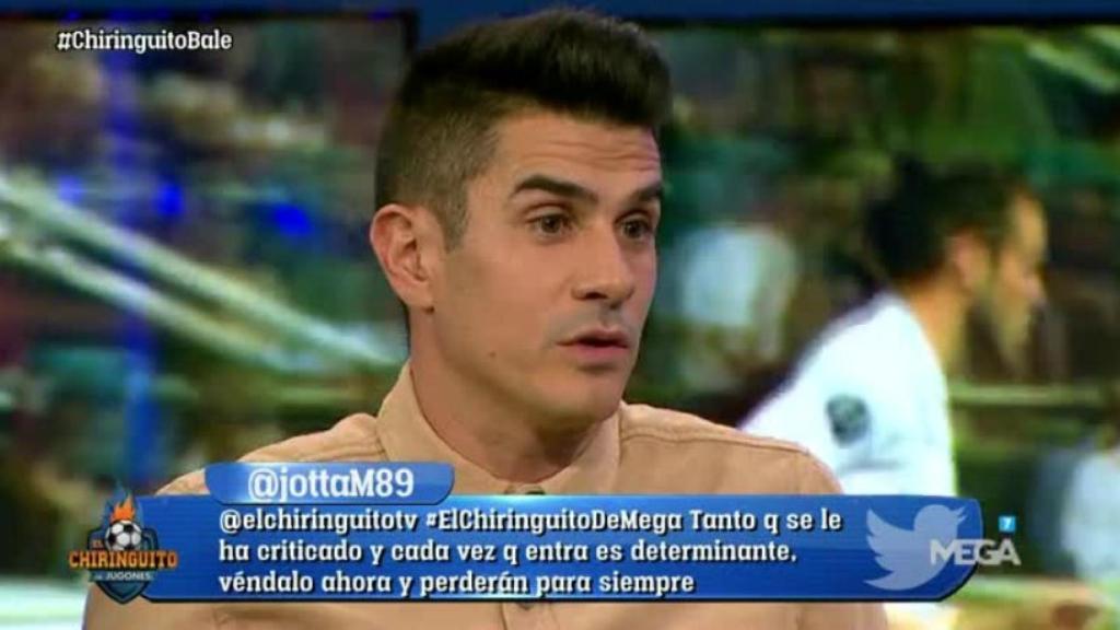 Álvaro Benito en El Chiringuito. Foto: Twitter (@elchiringuitotv)