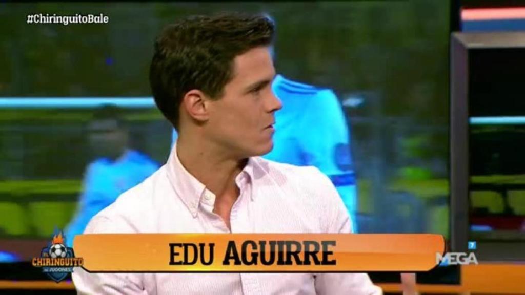 Edu Aguirre en El Chiringuito. Foto: Twitter (@elchiringuitotv)